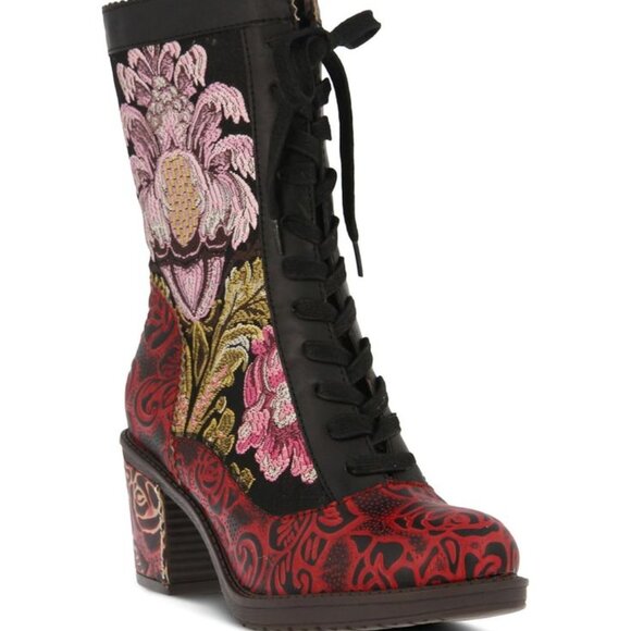 L'ARTISTE Casandra Lace Up Bootie 9 - Picture 4 of 16